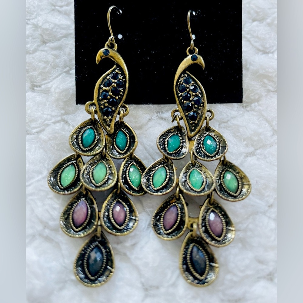 Gorgeous Peacock Earrings